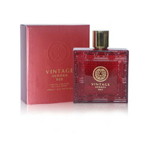 Vintage Heroes Red by Secret Plus Eau de Parfum EDP for Men 3.4 oz 100 ml IN BOX